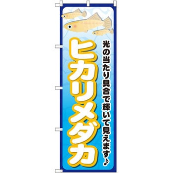 のぼり ヒカリメダカ 光の当たり具合で輝いて見えます P・O・Pプロダクツ
