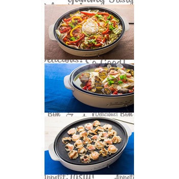 YHJ-W120(R) ホットプレート(たこ焼きプレート&平面プレート) 1台