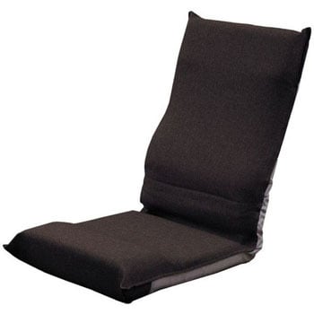 IHZ-43(BR) コンパクト 2つ折り ハイバック座椅子 YAMAZEN(山善) 本体寸法430×570-920×200-660mm