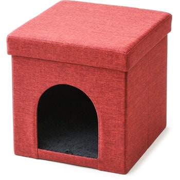 PSS-38(RD) ペットハウス&収納スツール YAMAZEN(山善) 31475658