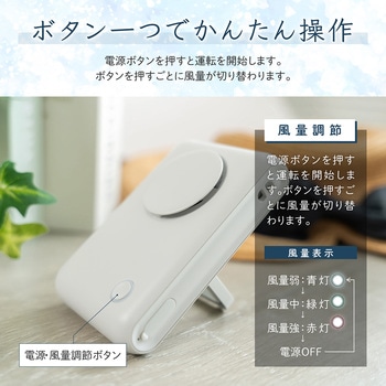 クリップつきハンディファン 傘対応 スタンド機能 風量調整 首掛け ベルトファン LEPLUS NEXT