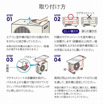 エアコン室外機遮熱パネル マグネット式 アイメディア