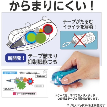 テープのり norino (ノリノポッド) しっかり貼れる (10m) PLUS(プラス)[文具]