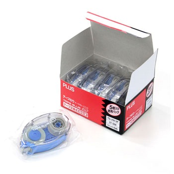 テープのり TAPE GLUE ECO テープグルーエコ 本体 強粘着 5個入 (10m) PLUS(プラス)[文具]