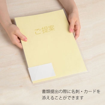 カード(名刺)スリット付クリアホルダー プラス(文具)