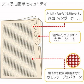 カモフラージュホルダー仕切り付・3ポケット PLUS(プラス)[文具]