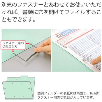 カットフォルダー A4マチなし 3山 プラス(文具)