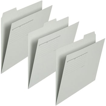 カットフォルダー A4マチなし 3山 プラス(文具)