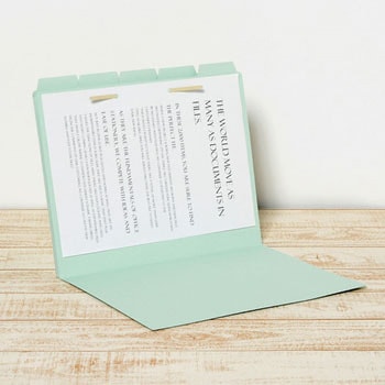 カットフォルダー A4マチなし 5山 PLUS(プラス)[文具]