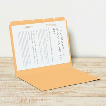 カットフォルダー A4マチなし 5山 PLUS(プラス)[文具]