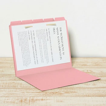 カットフォルダー A4マチなし 5山 PLUS(プラス)[文具]