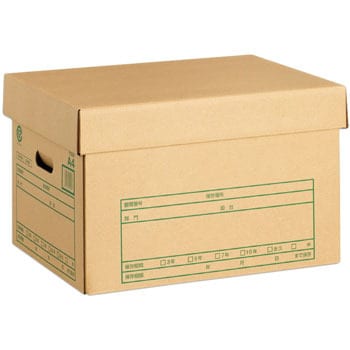 DN-302(40080) 文書保存箱 記入欄付き フタ付き 整理収納 ボックス