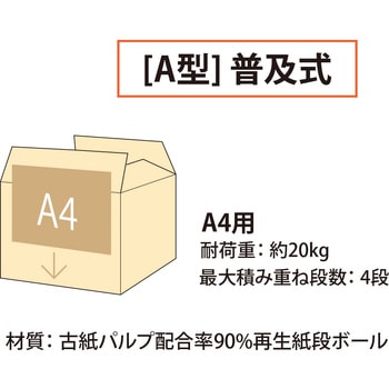 ダンボール箱 ワンタッチストッカー (A型)普及式 段ボール 整理収納 ボックス PLUS(プラス)[文具]