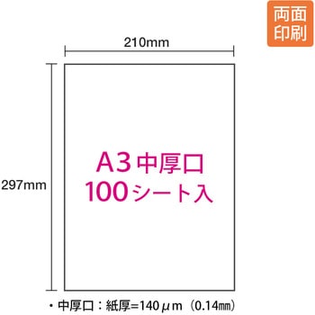 PP-140WH-T(56278) 両面セミ光沢紙 1パック(100シート) プラス(文具