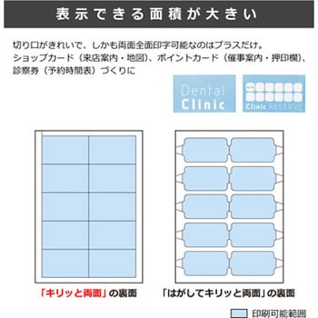 いつものカード「キリっと両面」名刺・表示用 中厚口 ホワイト プラス(文具)