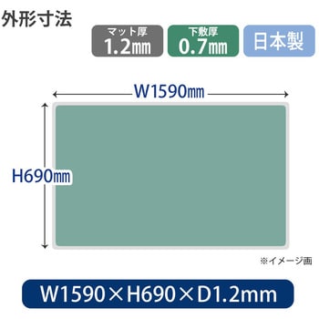 斜めカット デスクマット エコノミー 下敷き付き 半光沢 マウス対応 軟質 プラス(文具) 既製デスクマット 【通販モノタロウ】