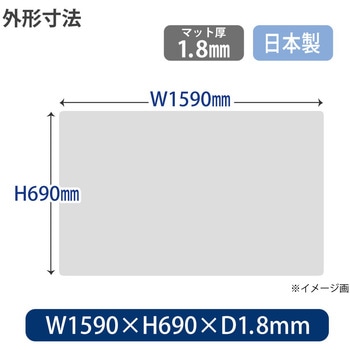 デスクマット 透明 光沢 マウス対応 軟質 PLUS(プラス)[文具]