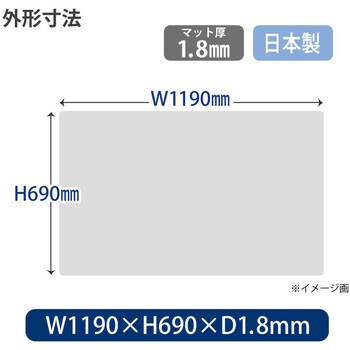 DM-127LS(41352) デスクマット 透明 光沢 マウス対応 軟質 1枚 プラス