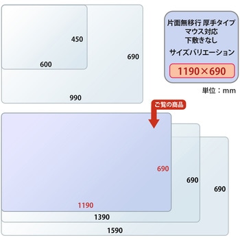 デスクマット 透明 光沢 マウス対応 軟質 PLUS(プラス)[文具]