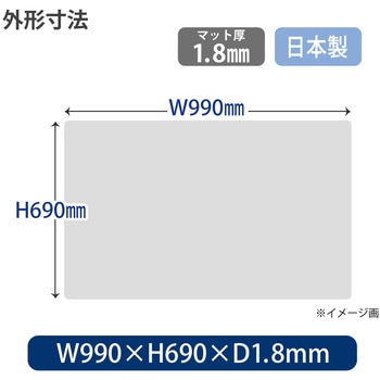 デスクマット 透明 光沢 マウス対応 軟質 PLUS(プラス)[文具]