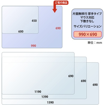 デスクマット 透明 光沢 マウス対応 軟質 PLUS(プラス)[文具]