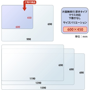 デスクマット 透明 光沢 マウス対応 軟質 PLUS(プラス)[文具]