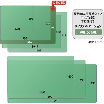 デスクマット 下敷き付き 光沢 マウス対応 軟質 PLUS(プラス)[文具]