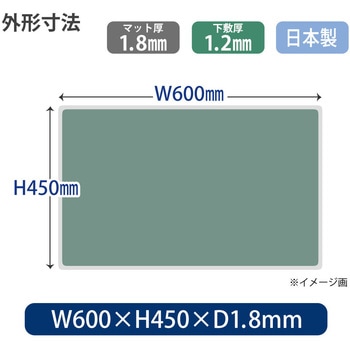 デスクマット 下敷き付き 光沢 マウス対応 軟質 PLUS(プラス)[文具]