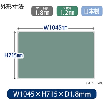 デスクマット 下敷き付き 光沢 マウス対応 軟質 PLUS(プラス)[文具]