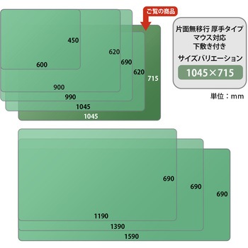 デスクマット 下敷き付き 光沢 マウス対応 軟質 PLUS(プラス)[文具]