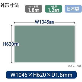 デスクマット 下敷き付き 光沢 マウス対応 軟質 PLUS(プラス)[文具]