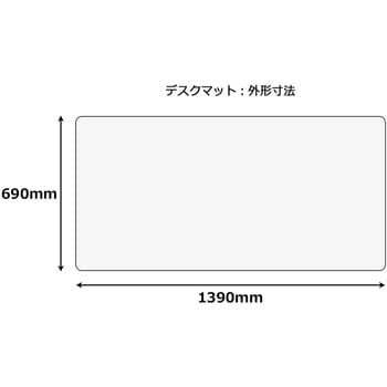 デスクマット エコノミー 透明 光沢 プラス(文具) 既製デスクマット