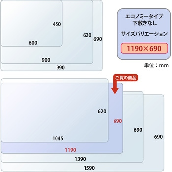 デスクマット エコノミー 透明 光沢 PLUS(プラス)[文具]
