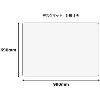 デスクマット エコノミー 透明 光沢 PLUS(プラス)[文具]