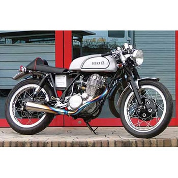 SR400 FI OVERチタンメガホンマフラー　マンクス　RH03J