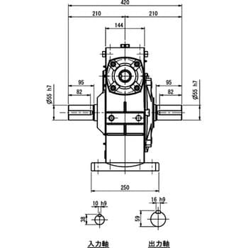 マキシンコー 小型一段ウォーム減速機MAOWP25C30 ( MAO W P 25 C 30