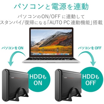 HDDケース 3.5インチハードディスク アルミボディ USB3.1(Gen1) SATA3 ロジテック