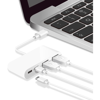 USBハブ USB3.1(Gen1) バスパワー 4ポート (タイプC×2ポート USB×2ポート) ケーブル一体型 エレコム
