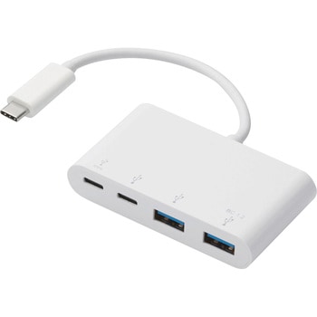 USBハブ USB3.1(Gen2) バスパワー 4ポート (タイプC×2ポート USB×2ポート) ケーブル一体型 エレコム