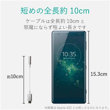 Type-C-4極Φ3．5mmステレオミニプラグ変換ケーブル デザイン耐久 EHP エレコム