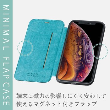 Iphoneケース Xr用 手帳型 ソフト 衝撃に強いtpu素材 マグネットフラップ エレコム Iphoneケース 通販モノタロウ Pm A18cucfbk