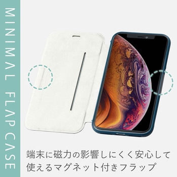 Pm A18cucfnv Iphoneケース Xr用 手帳型 ソフト 衝撃に強いtpu素材 マグネットフラップ 1個 エレコム 通販サイトmonotaro