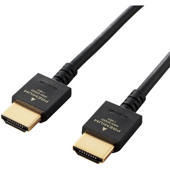 HDMIケーブル プレミアム 4K対応 小型コネクタ やわらか 家具調カラー エレコム