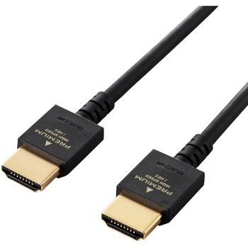 HDMIケーブル プレミアム 4K対応 小型コネクタ やわらか 家具調カラー エレコム