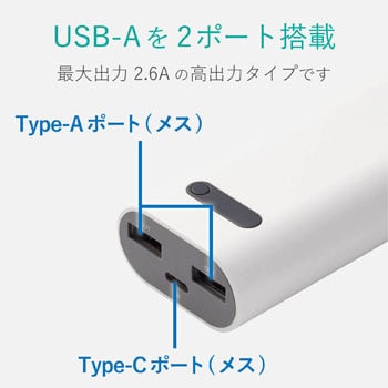 DE-C10L-6400WF モバイルバッテリー/リチウムイオン電池/おまかせ充電