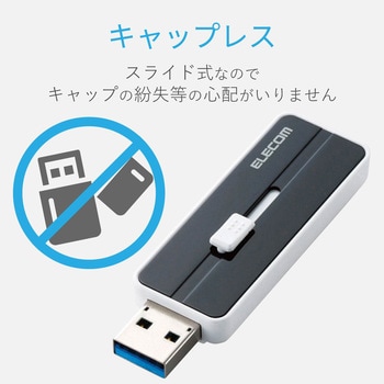 MF-KNU332GBK USBメモリ USB3.1(Gen1) スライド式 暗号化セキュリティ
