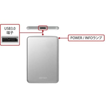 HD-PUS1.0U3-SVD USB3.1(Gen.1)対応 アルミ素材&薄型ポータブルHDD 1台