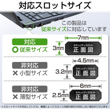 ESL-401 セキュリティワイヤー ダイヤル錠 MiniSaver(3×7)互換 ESL-401