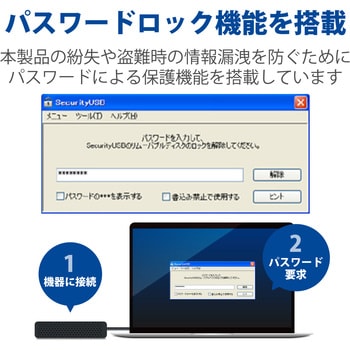 HDD (ハードディスク) 外付け ポータブル USB3.0 ウイルス対策ソフト