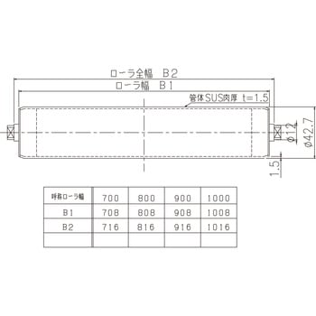 コンベヤ用リタンローラ(ブラケット付き) 三機工業